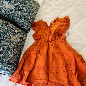Chelsea & Violet Vibrant Orange Kids Dress